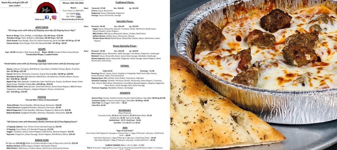 The Brick Oven Menu